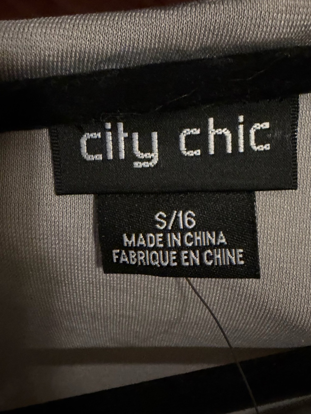 City Chic Silver Sparkle faux Wrap Top - Picture 4 of 4